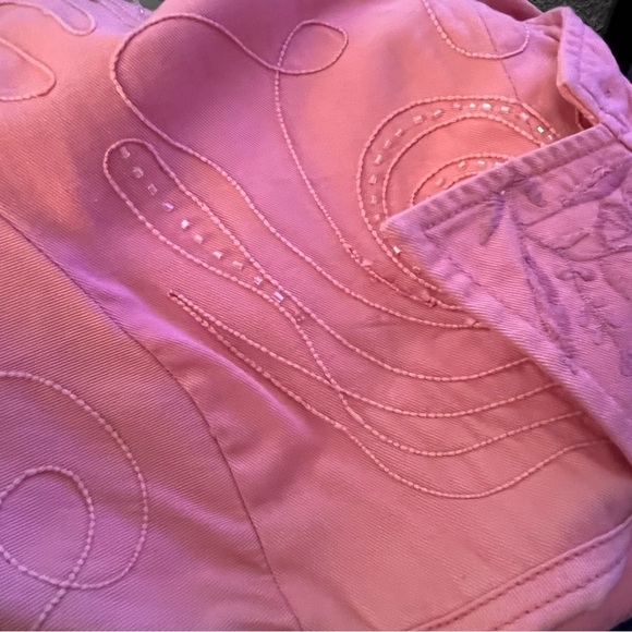 Vintage Y2K Draper’s & Damon’s Western Embroidered Button-Up Top Pink PM - Picture 3 of 5